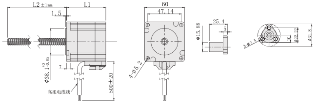 60丝杆最新91视频网站外形尺寸图